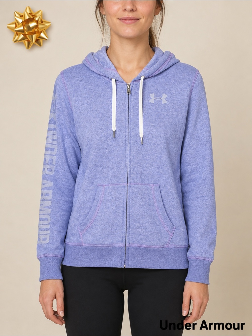 Under Armour Full Zip Hoodie Lavender Lavendar Sz XS